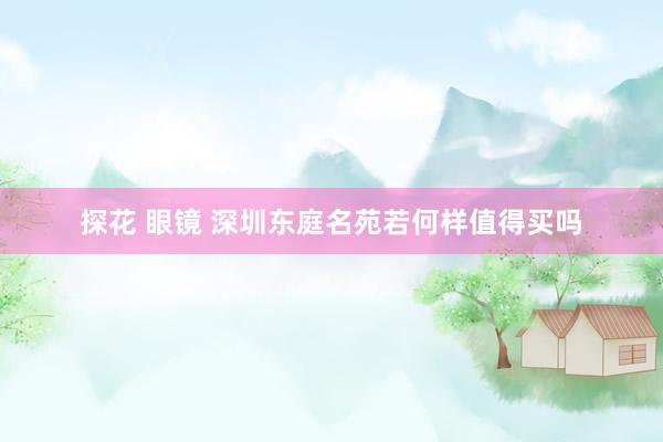 探花 眼镜 深圳东庭名苑若何样值得买吗