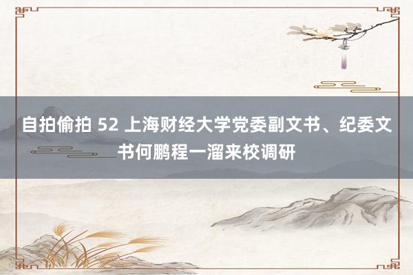 自拍偷拍 52 上海财经大学党委副文书、纪委文书何鹏程一溜来校调研