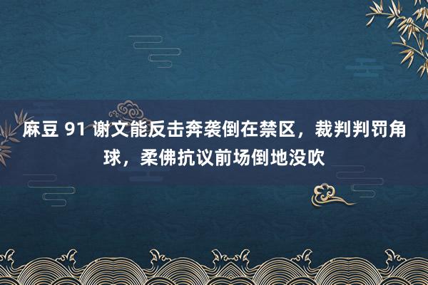 麻豆 91 谢文能反击奔袭倒在禁区，裁判判罚角球，柔佛抗议前场倒地没吹